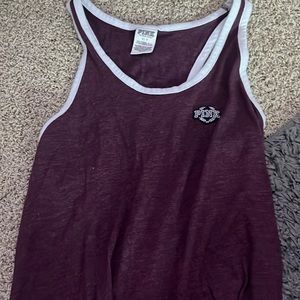 Pink tank top maroon